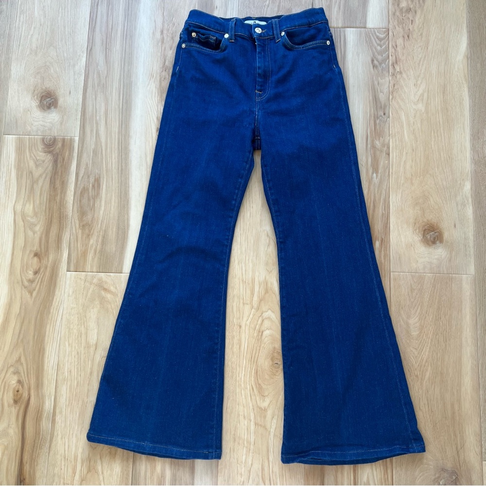 7 For All Mankind Blue Flare Jeans Size 28